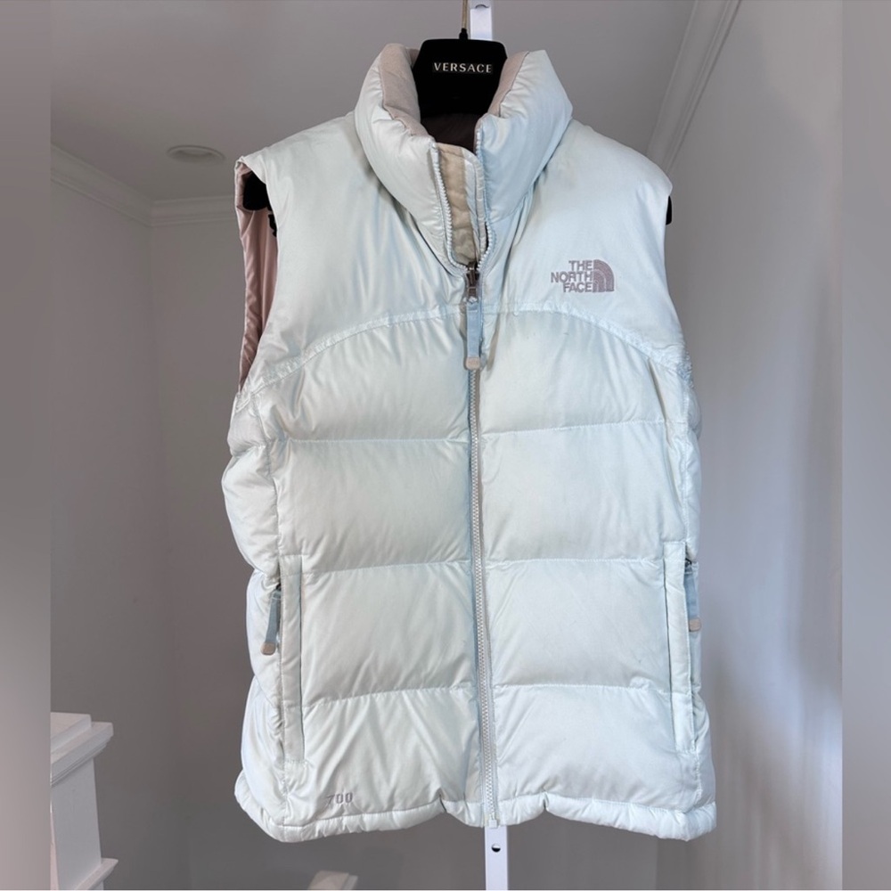 The North Face Ice Blue Puffer Vest Size Medium Women’s